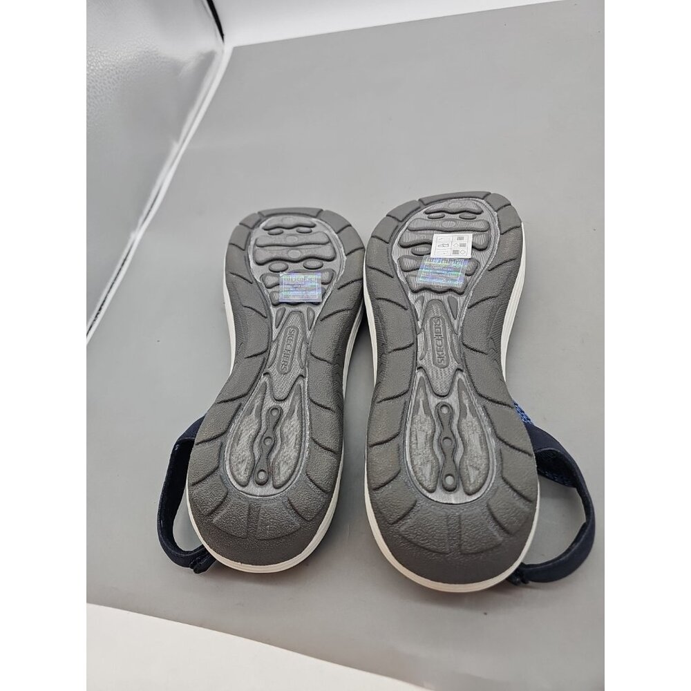 SKECHERS WOMEN'S STRETCH SLINGBACK BLUE STRAPPY SANDALS Size 11 New - Picture 4 of 5